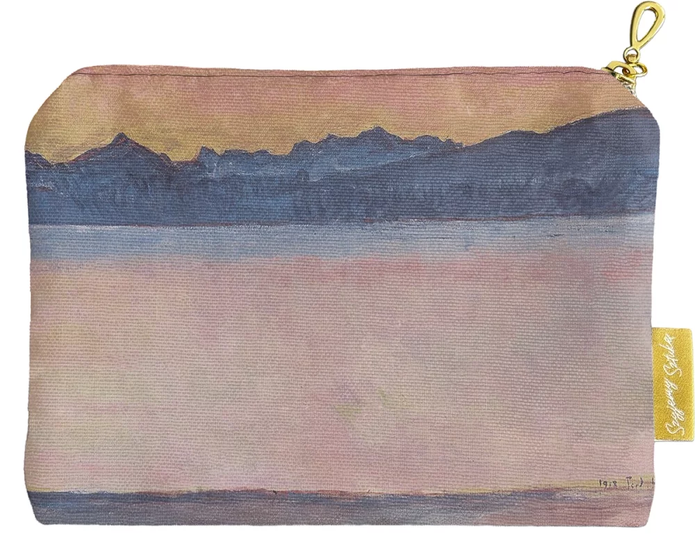 Kosmetyczka mini Genfersee mit Mont-Blanc im Morgenrot Ferdinand Hodler