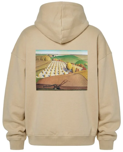 Bluza oversize Fall Plowing Grant Wood