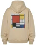 Bluza oversize Kompozycja w czerwieni, żółci, błękicie i czerni Piet Mondrian
