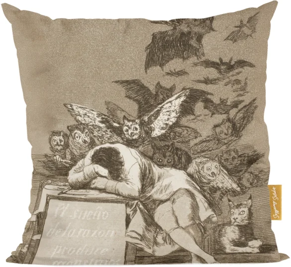 Poduszka Gdy rozum śpi, budzą się demony Francisco Goya