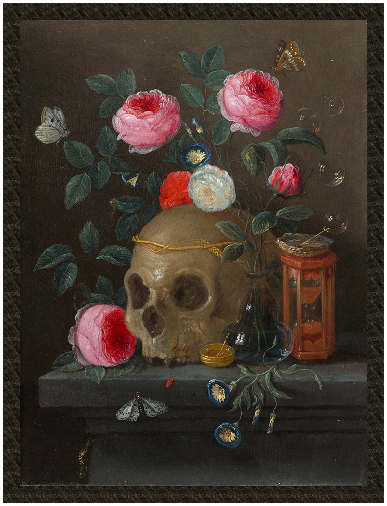 Naszywka Vanitas martwa natura Jan van Kessel (starszy)
