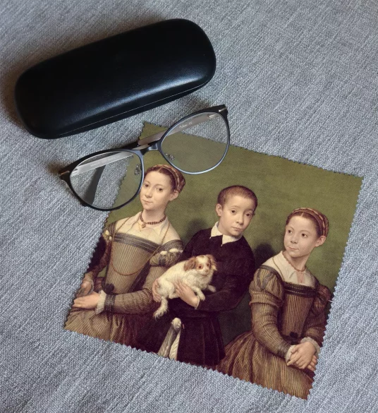 Ściereczka do okularów Troje dzieci z psem Sofonisba Anguissola