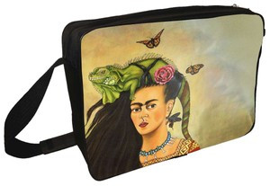 Torba na ramię Frida z legwanem – portret inspirowany Fridą Kahlo
