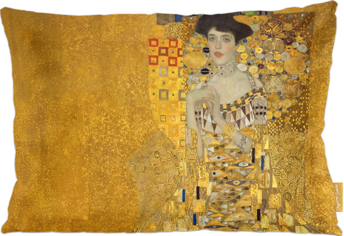Poduszka dekoracyjna na prezent z obrazem Złota Adela Gustav Klimt Szyjemy Sztukę
