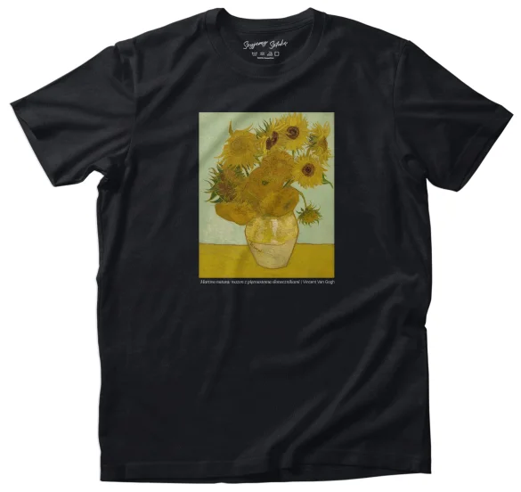 Koszulka z nadrukiem Martwa natura: wazon z piętnastoma słonecznikami Vincent Van Gogh
