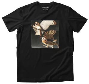 Koszulka z naszywką Barn Owl, Tyto Alba James Audubon