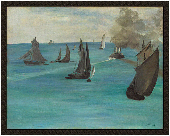 Naszywka Widok na morze, spokojna pogoda (Vue de mer, temps calme) Édouard Manet