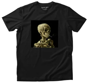 Koszulka z naszywką Czaszka z palącym się papierosem Vincent Van Gogh