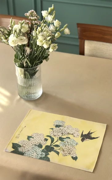 Podkładka na stół Hortensja i Jaskółka Katsushika Hokusai