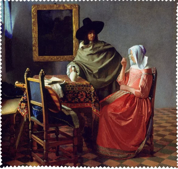 Ściereczka do okularów Kieliszek Wina Jan Vermeer