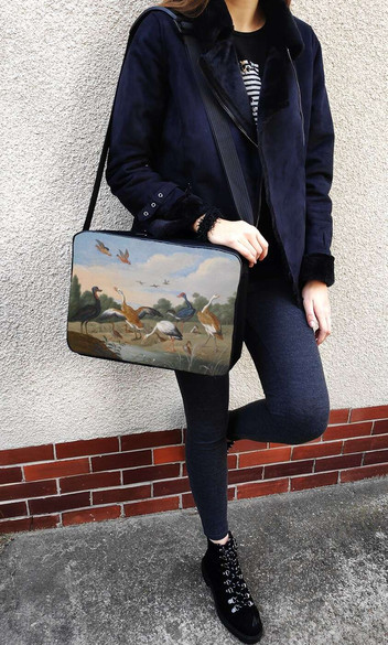 Torba na ramię Czaple i kaczki na rzece Jan van Kessel (starszy) 