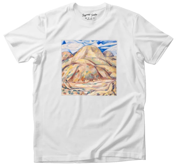 Koszulka z naszywką Krajobraz nr 3, Kopalnie gotówki, Nowy Meksyk Marsden Hartley