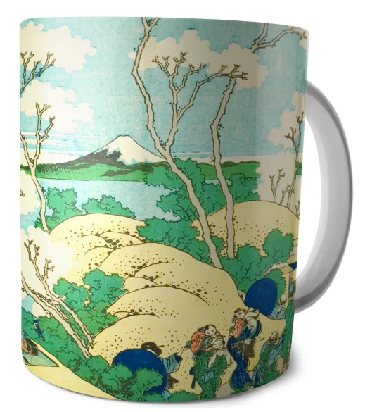 Kubek Wzgórze Goten w Shinagawa nad Tokaido Katsushika Hokusai