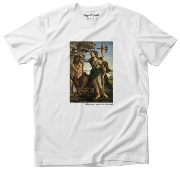 Koszulka z nadrukiem Pallas Atena i centaur Sandro Botticelli