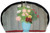 Still life of flowers in a blue vase