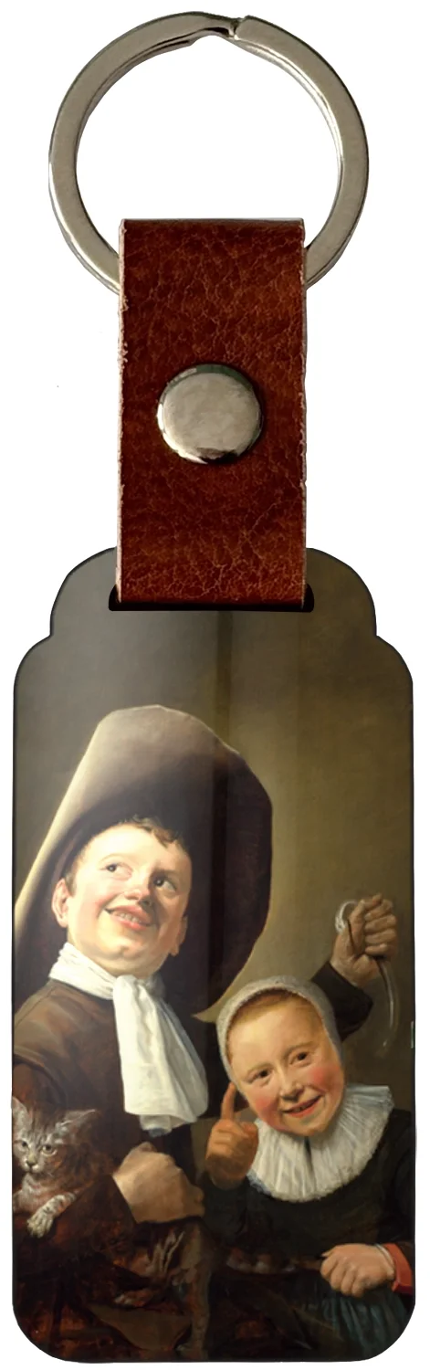 Brelok Chłopiec i dziewczynka z kotem i węgorzem Judith Leyster