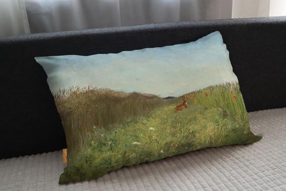 Poduszka Zając wśród zboża Józef Chełmoński