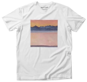 Koszulka z naszywką Genfersee mit Mont-Blanc im Morgenrot Ferdinand Hodler