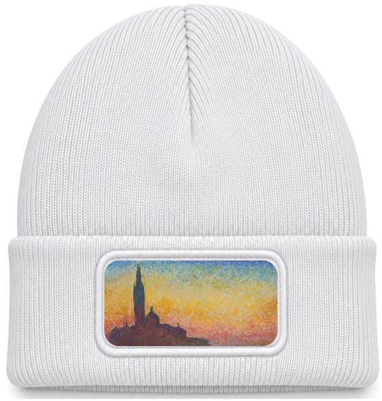 Czapka zimowa San Giorgio maggiore at dusk Claude Monet – biała