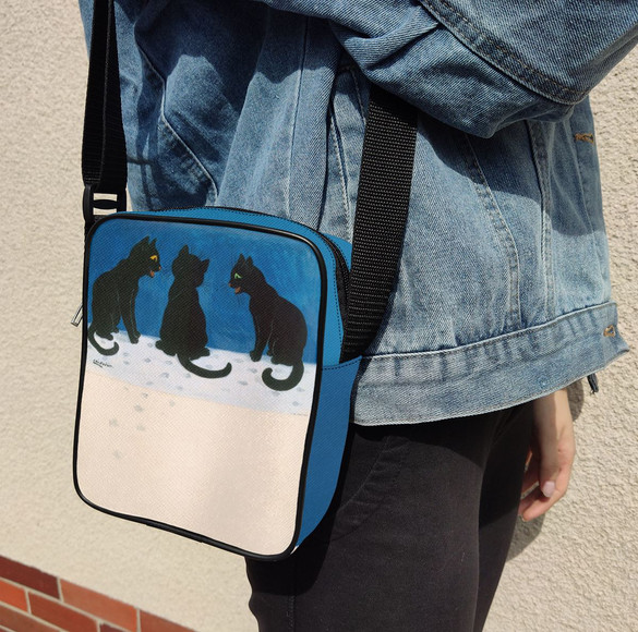 Listonoszka Czarne koty na śniegu Louis Wain