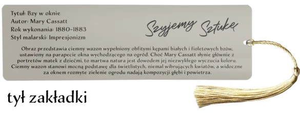 Zakładka do książki Bzy w oknie Mary Cassatt