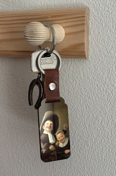 Brelok Chłopiec i dziewczynka z kotem i węgorzem Judith Leyster