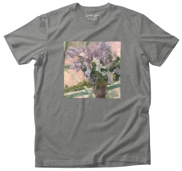 Koszulka z naszywką Bzy w oknie Mary Cassatt