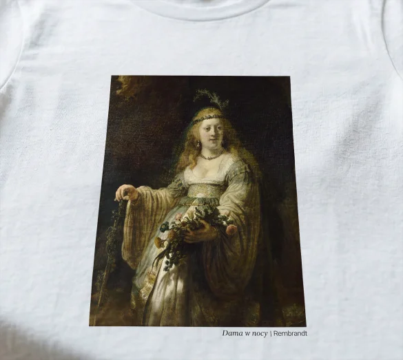 Koszulka z nadrukiem Dama w nocy Rembrandt