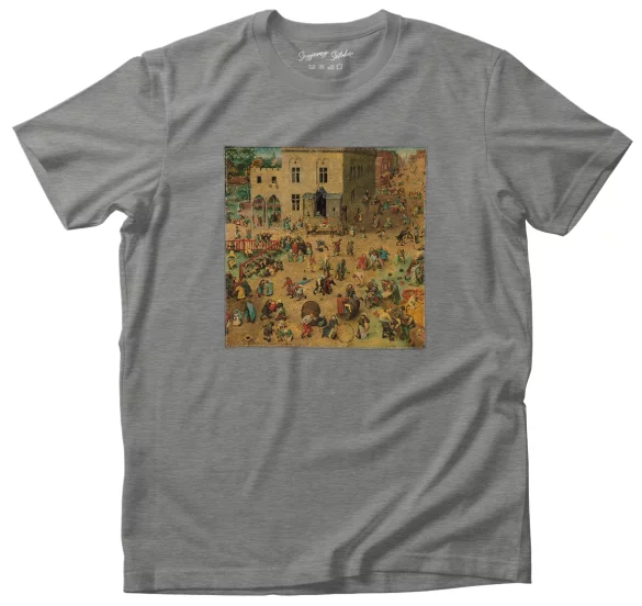 Koszulka z naszywką Zabawy dziecięce Pieter Bruegel starszy
