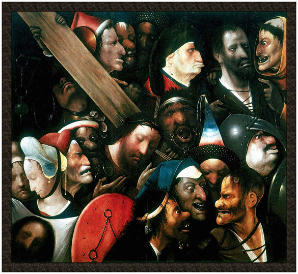 Naszywka Chrystus dźwigający krzyż Hieronim Bosch