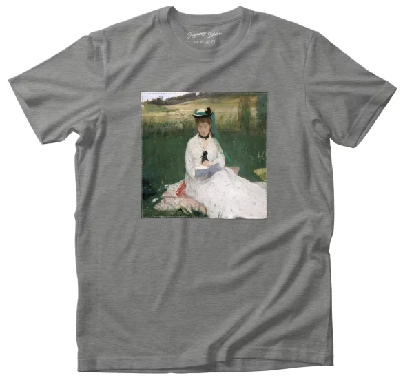 Koszulka z naszywką Czytanie (portret Edmy Morisot) Berthe Morisot