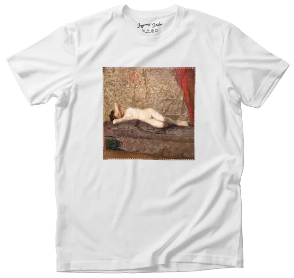 Koszulka z naszywką Akt kobiety leżącej Leon Wyczółkowski