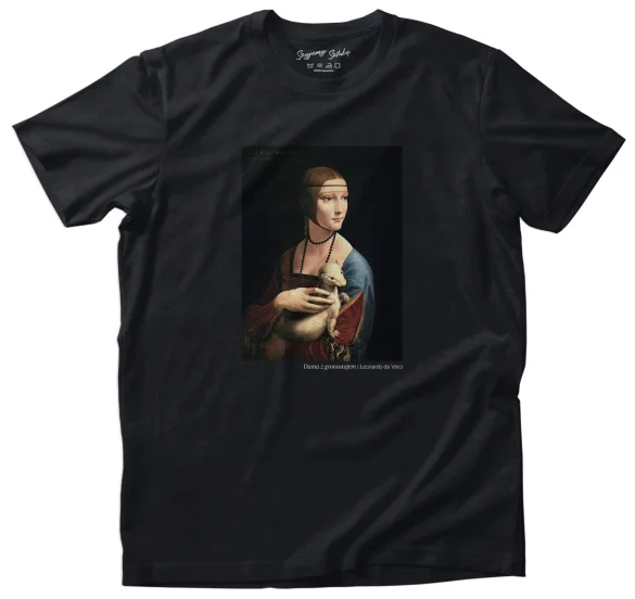 Koszulka z nadrukiem Dama z gronostajem Leonardo da Vinci