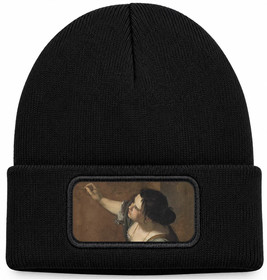 Czapka zimowa Autoportret jako alegoria malarstwa Artemisia Gentileschi – czarna