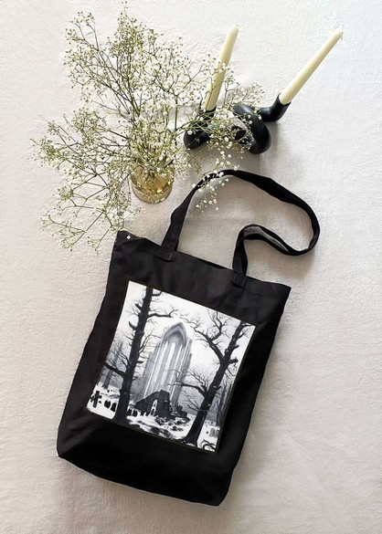 Torba z naszywką Cmentarz w śniegu Caspar David Friedrich