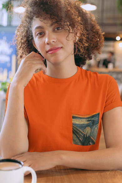 Koszulka z kieszonką Krzyk Edvard Munch