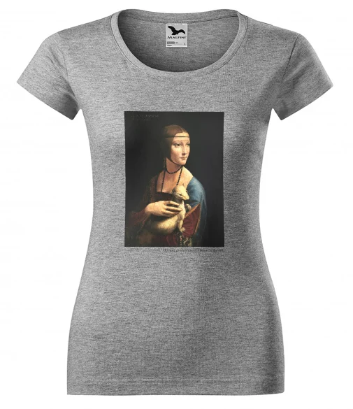Bluzka damska Dama z gronostajem Leonardo da Vinci
