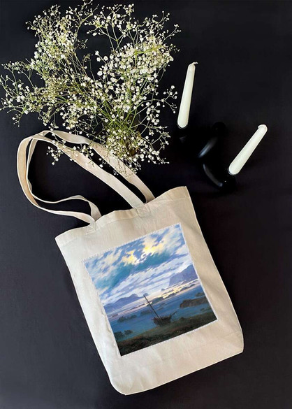 Torba z naszywką Morze Północne w świetle księżyca Caspar David Friedrich