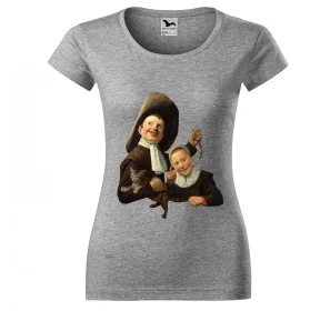 Bluzka damska Chłopiec i dziewczynka z kotem i węgorzem Judith Leyster