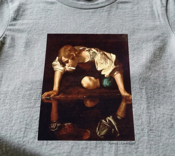 Koszulka z nadrukiem Narcyz Caravaggio