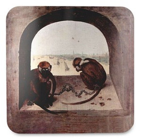 Podkładka pod kubek Dwie małpy Pieter Bruegel starszy