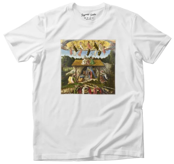 Koszulka z naszywką Mistyczne narodzenie Sandro Botticelli