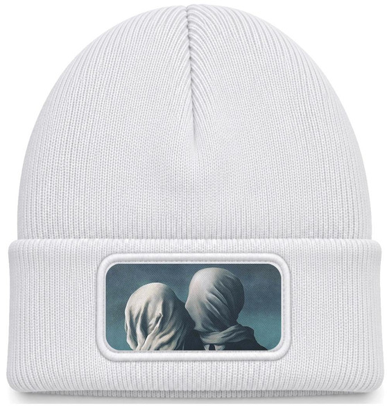 Czapka zimowa Kochankowie René Magritte – biała