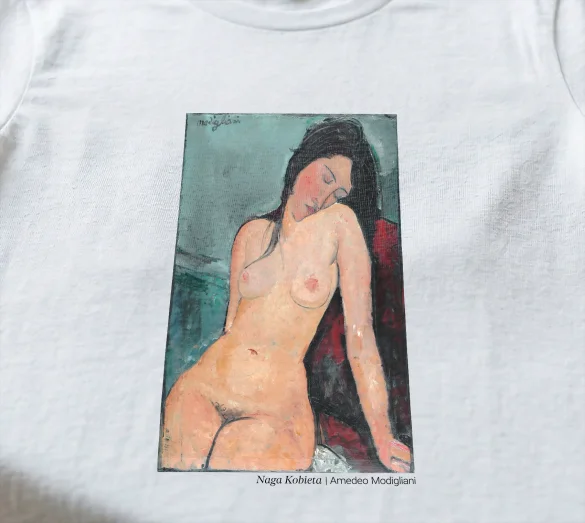 Koszulka z nadrukiem Naga Kobieta Amedeo Modigliani
