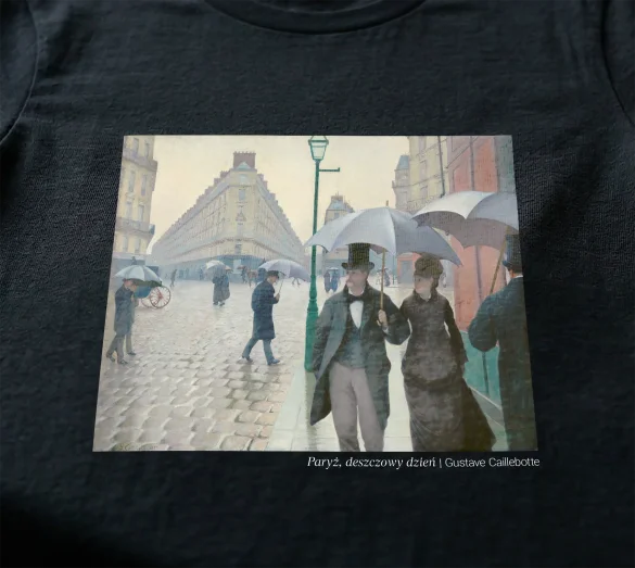 Koszulka z nadrukiem Paryż. Deszczowy dzień Gustave Caillebotte