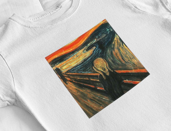 Bluzka damska M z naszywką Krzyk Edvard Munch