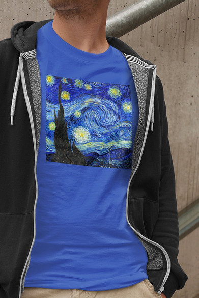 Koszulka z naszywką Gwiaździsta Noc Vincent Van Gogh