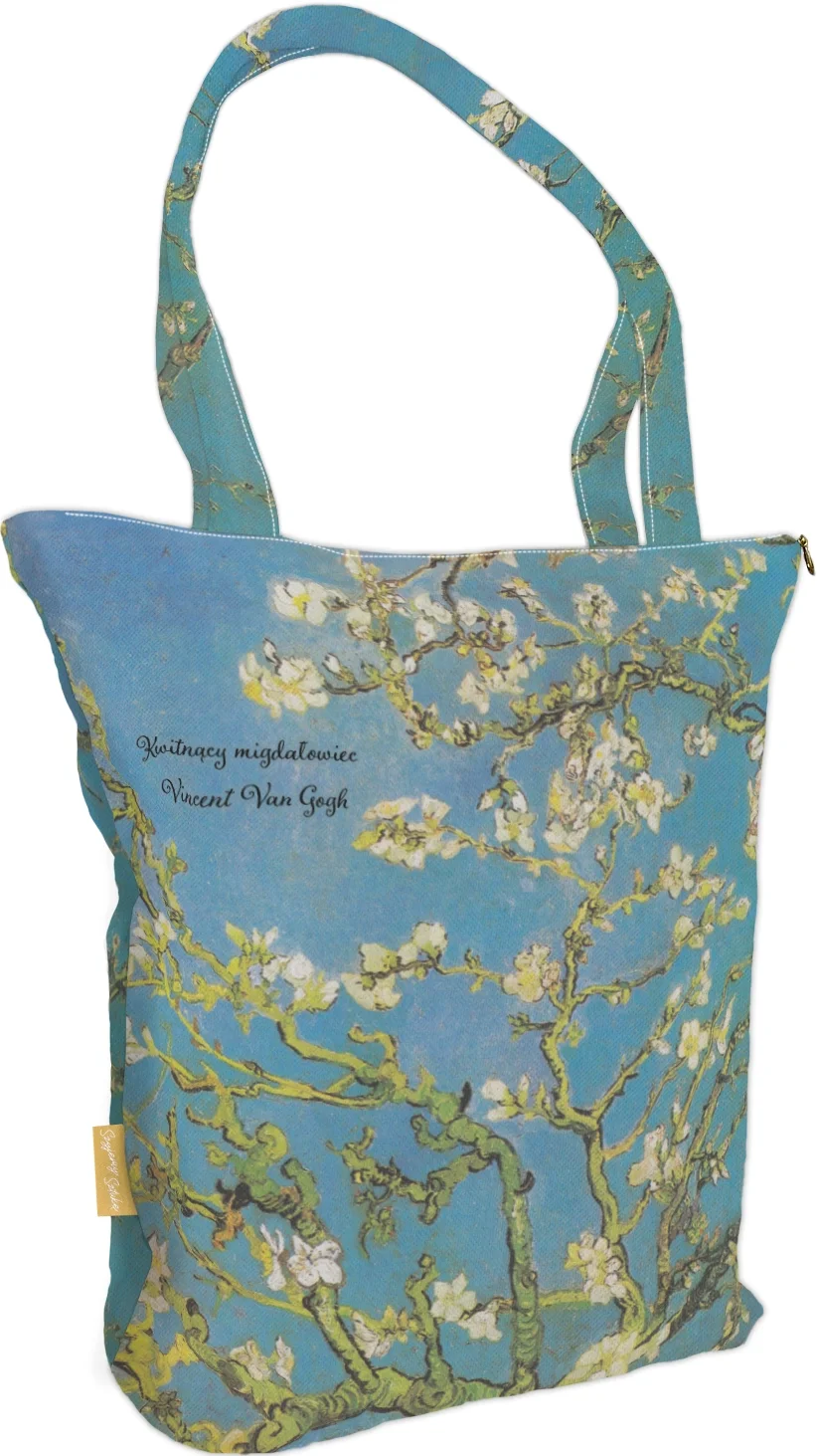 Torba na ramię shopper Szyjemy Sztukę Kwitnący migdałowiec Vincent Van Gogh