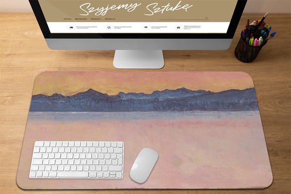 Podkładka Genfersee mit Mont-Blanc im Morgenrot Ferdinand Hodler 60x40cm