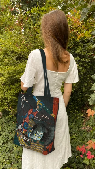 Torba na ramię shopper Bitwa pod Shijō Nawate Utagawa Kuniyoshi